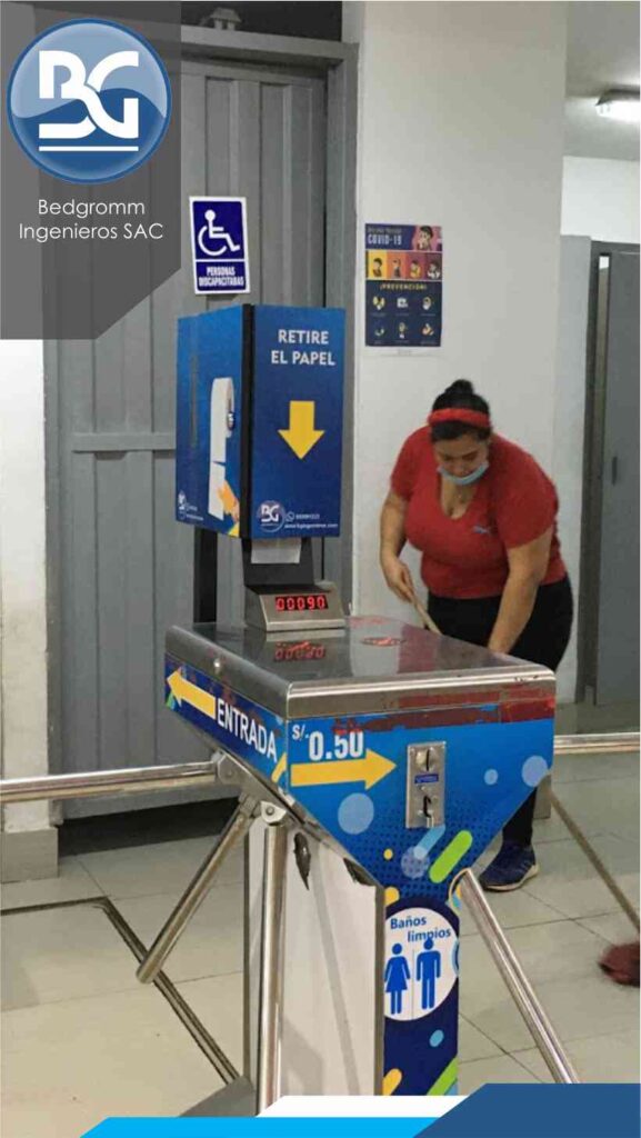 control de baño público